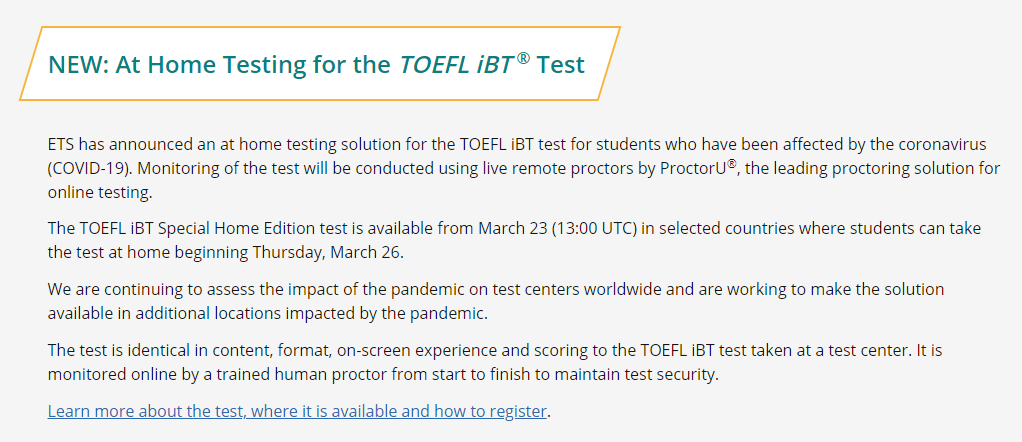 ETS出台托福在家考方案，香港澳门考生均可参加插图(2)